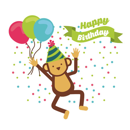 birthday invitation design, vector illustration のイラスト素材