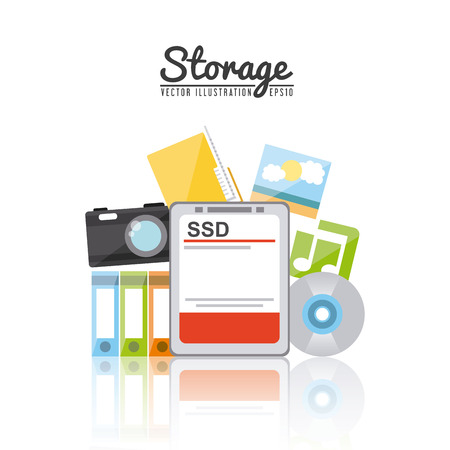 storage device design, vector illustrationのイラスト素材