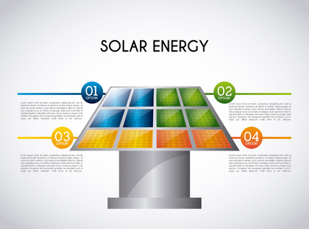 solar energy design, vector illustrationのイラスト素材