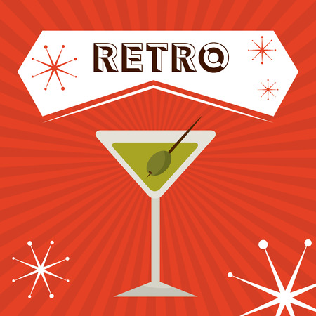 drink retro label design, vector illustration eps10 graphicのイラスト素材