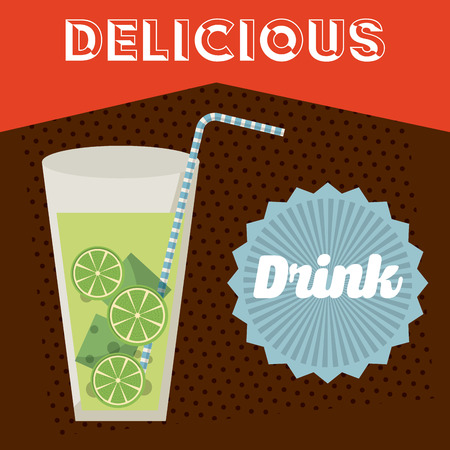 drink retro label design, vector illustration eps10 graphicのイラスト素材