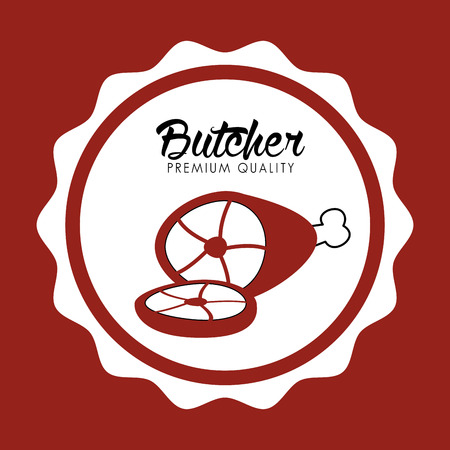 butcher concept design, vector illustration のイラスト素材