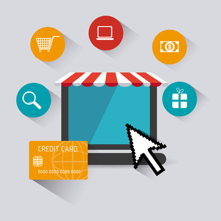 Shopping digital design, vector illustration eps 10のイラスト素材