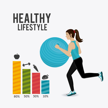 Fitness lifestyle design, vector illustration eps 10.のイラスト素材
