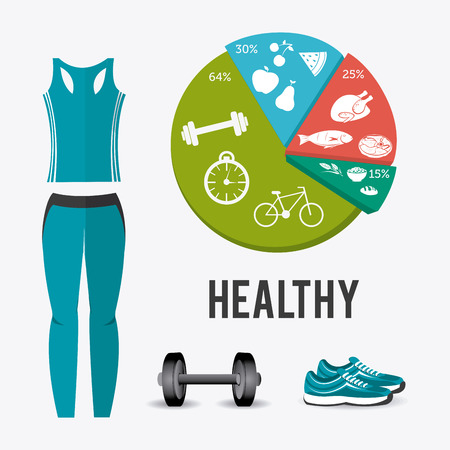 Fitness lifestyle design, vector illustration eps 10.のイラスト素材