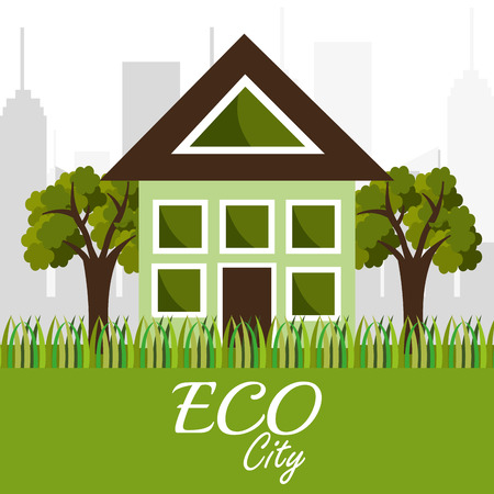 Eco city design, vector illustration eps 10.のイラスト素材