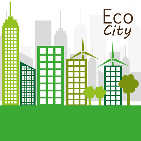 Eco city design, vector illustration eps 10.のイラスト素材