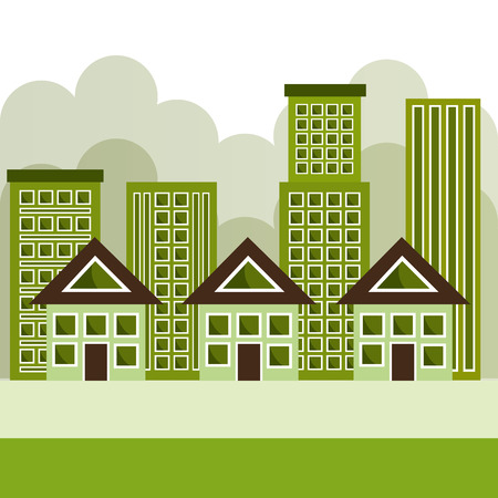 Eco city design, vector illustration eps 10.のイラスト素材