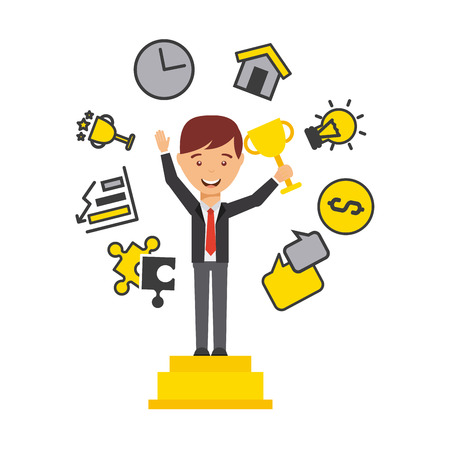 business people design, vector illustration eps10 graphicのイラスト素材