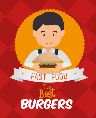 Hamburger digital design, vector illustration のイラスト素材
