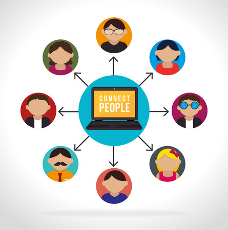 People digital design, vector illustration eps 10.のイラスト素材