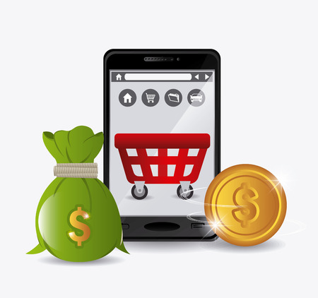 Shopping digital design, vector illustration eps 10のイラスト素材