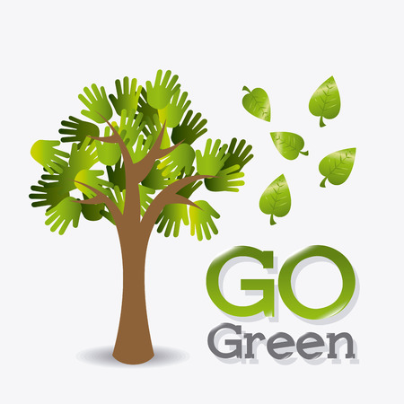 Go green design, vector illustration eps 10.のイラスト素材