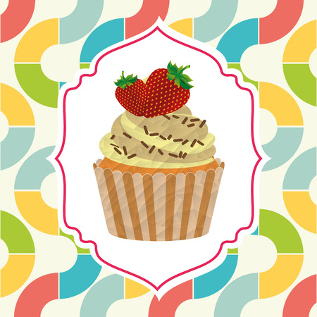 delicious cupcake design, vector illustration eps10 graphicのイラスト素材