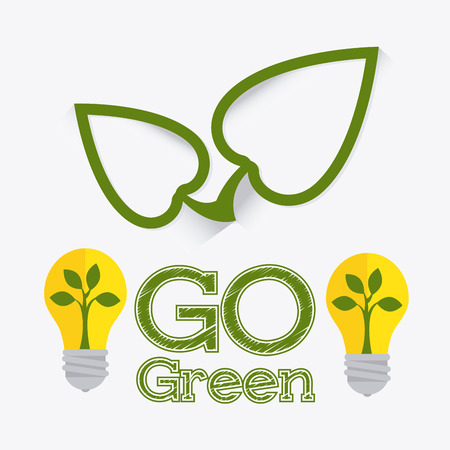 Go green design, vector illustration eps 10.のイラスト素材