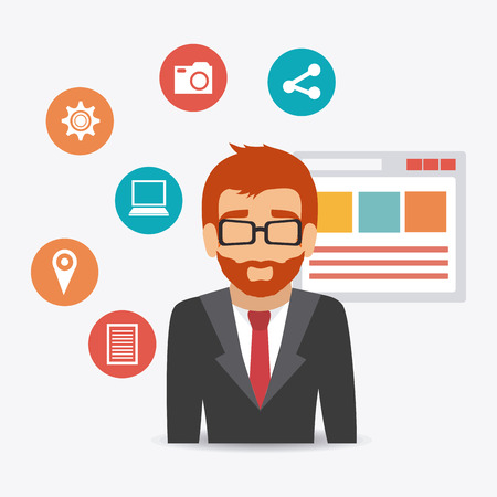 Social network design, vector illustration eps 10.のイラスト素材