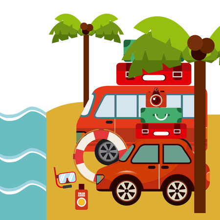 summer vacations design, vector illustration eps10 graphicのイラスト素材