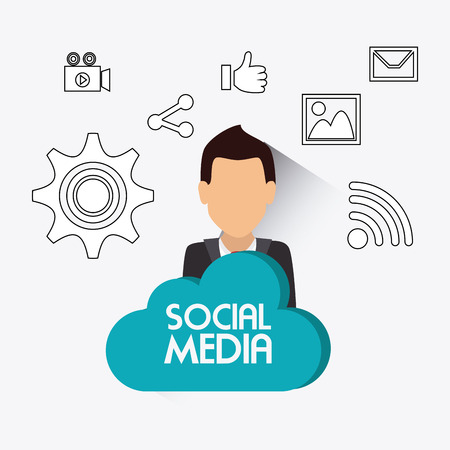 Social network design, vector illustration eps 10.のイラスト素材