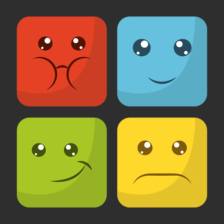 fun expression facial design, vector illustration   graphicのイラスト素材