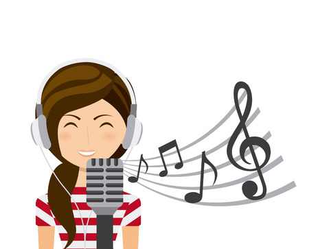 Illustration for music online design, vector illustration   graphic - Royalty Free Image