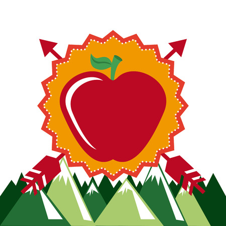 apple whit arrows  design, vector illustration eps10 graphicのイラスト素材