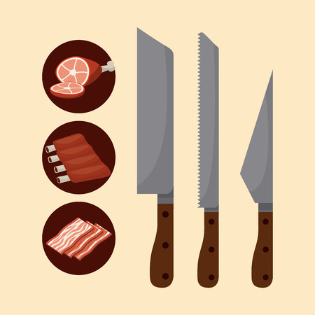 seal butcher design, vector illustration eps10 graphicのイラスト素材