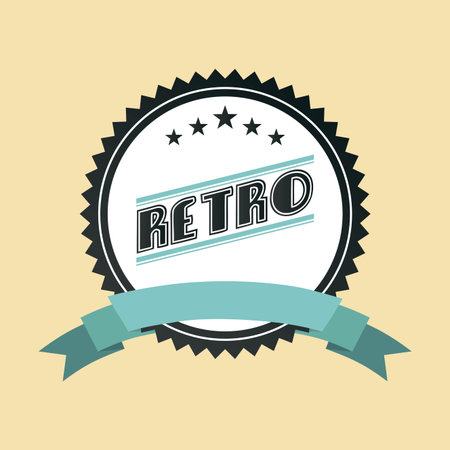 retro ribbons design, vector illustration eps10 graphicのイラスト素材