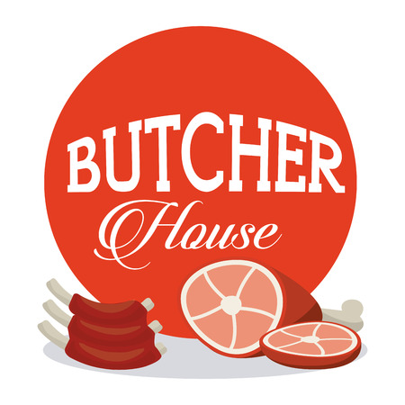 seal butcher design, vector illustration eps10 graphicのイラスト素材