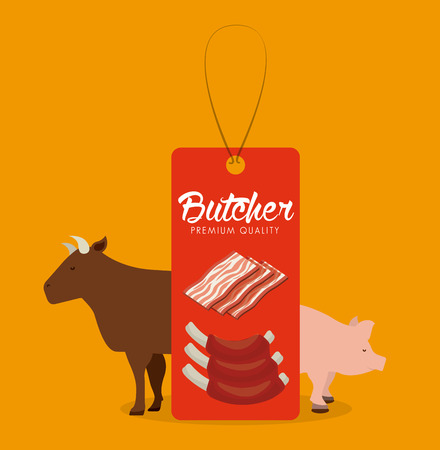 seal butcher design, vector illustration eps10 graphicのイラスト素材