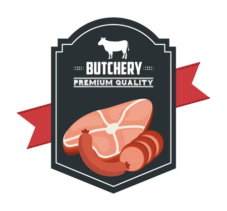 butchery house design, vector illustration eps10 graphicのイラスト素材