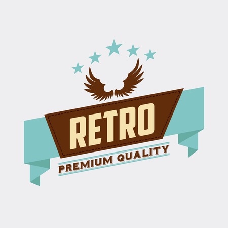 retro ribbons design, vector illustration eps10 graphicのイラスト素材
