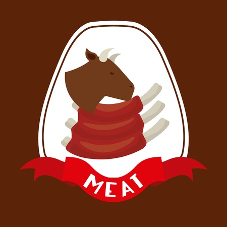 butchery house design, vector illustration eps10 graphicのイラスト素材