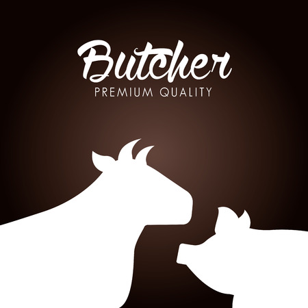 seal butcher design, vector illustration eps10 graphicのイラスト素材