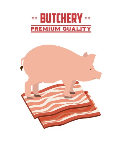 butchery house design, vector illustration eps10 graphicのイラスト素材