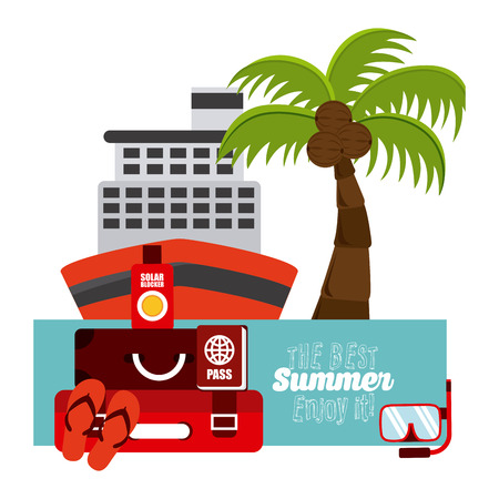 summer vacation design, vector illustration eps10 graphicのイラスト素材