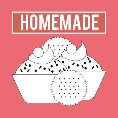 homemade delights design, vector illustration eps10 graphicのイラスト素材