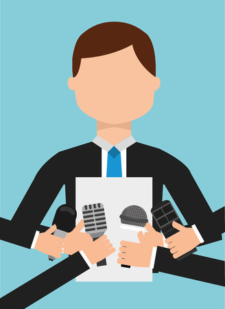 news breaking design のイラスト素材