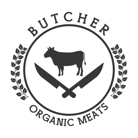 seal butcher design, vector illustration eps10 graphicのイラスト素材