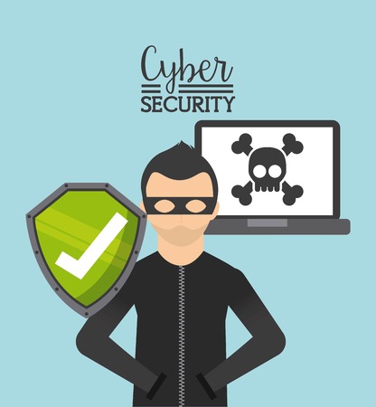 cyber security design, vector illustration graphicのイラスト素材