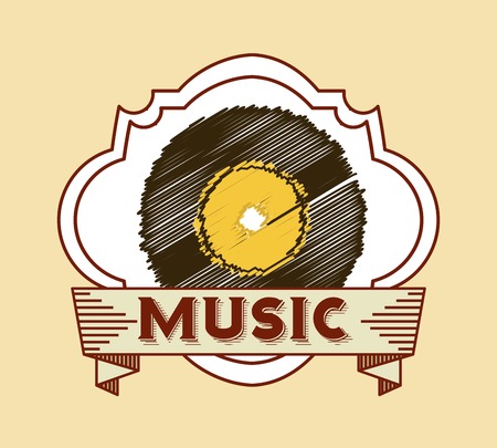 music lifestyle design, vector illustration graphicのイラスト素材