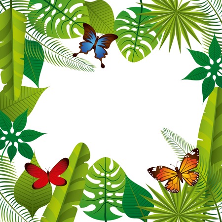 tropical nature design, vector illustration graphicのイラスト素材