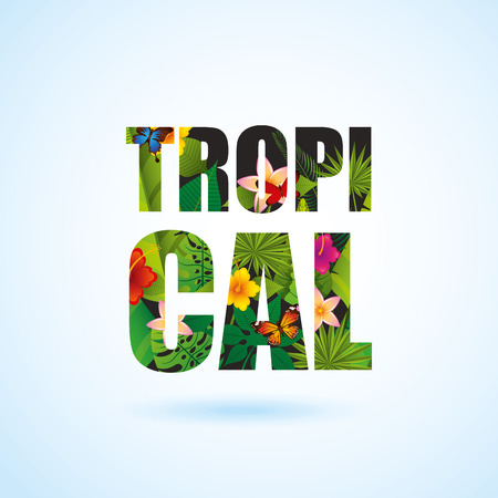tropical nature design, vector illustration graphicのイラスト素材