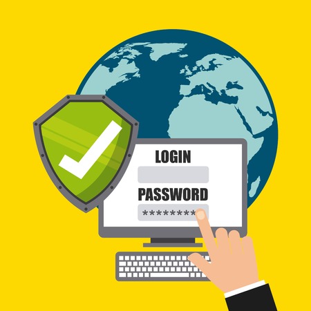 cyber security design, vector illustration graphicのイラスト素材