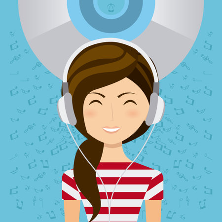 music lifestyle design, vector illustration eps10 graphicのイラスト素材