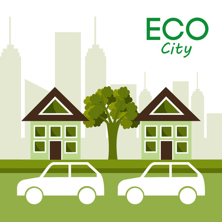 Eco city design, vector illustration eps 10.のイラスト素材