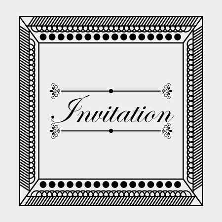 vintage invitation design, vector illustration eps10 graphicのイラスト素材