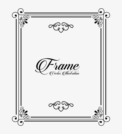 beauty frame design, vector illustration eps10 graphicのイラスト素材