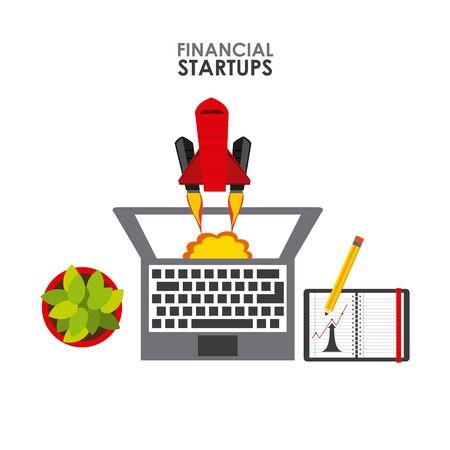 financial startup design, vector illustration eps10 graphicのイラスト素材