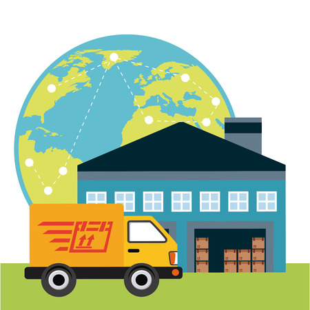 delivery service design, vector illustration eps10 graphicのイラスト素材