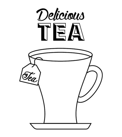 delicious tea design, vector illustration eps10 graphicのイラスト素材
